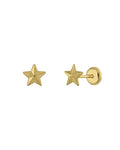 PENDIENTES ESTRELLA TALLADA 9K-P008