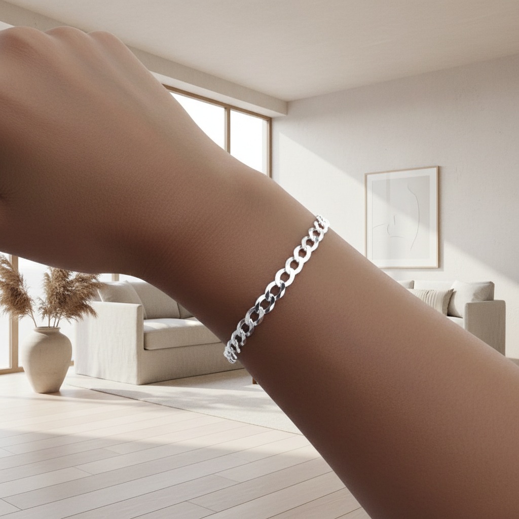 PULSERA PLATA BARBADO S925-408