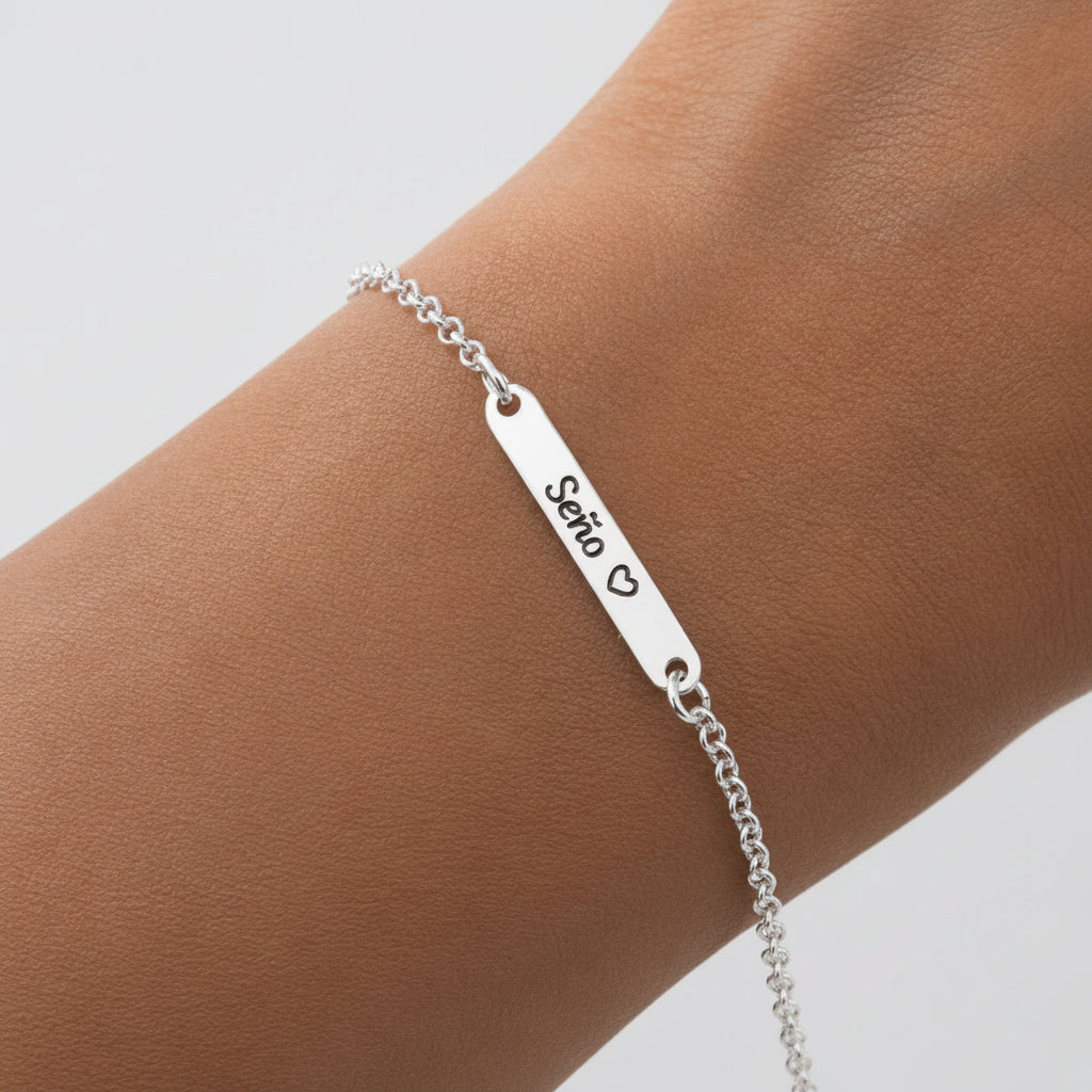 PULSERA PLACA FRASE