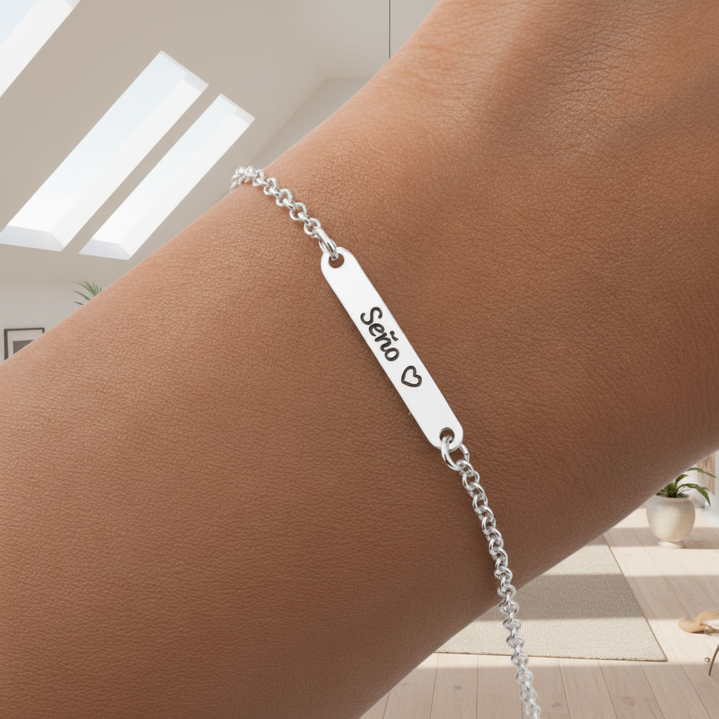 PULSERA PLACA FRASE