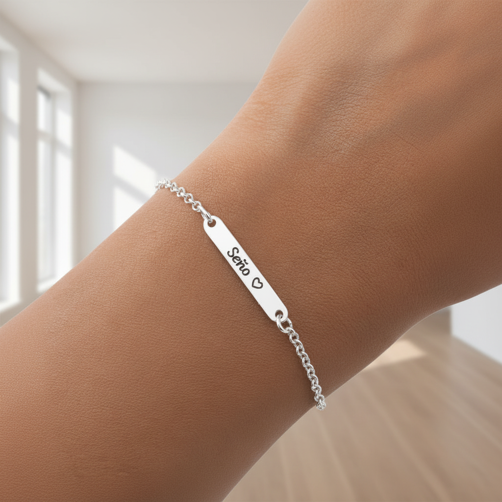 PULSERA PLACA FRASE