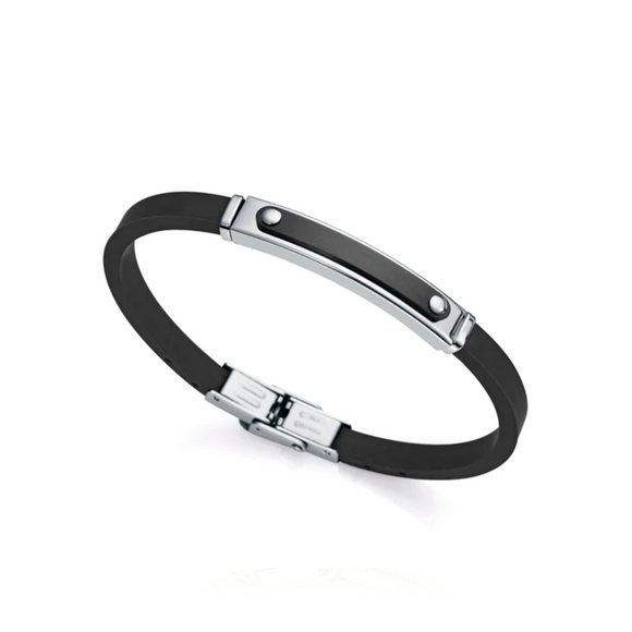 Pulsera HEAT de silicona negra 14008P01010