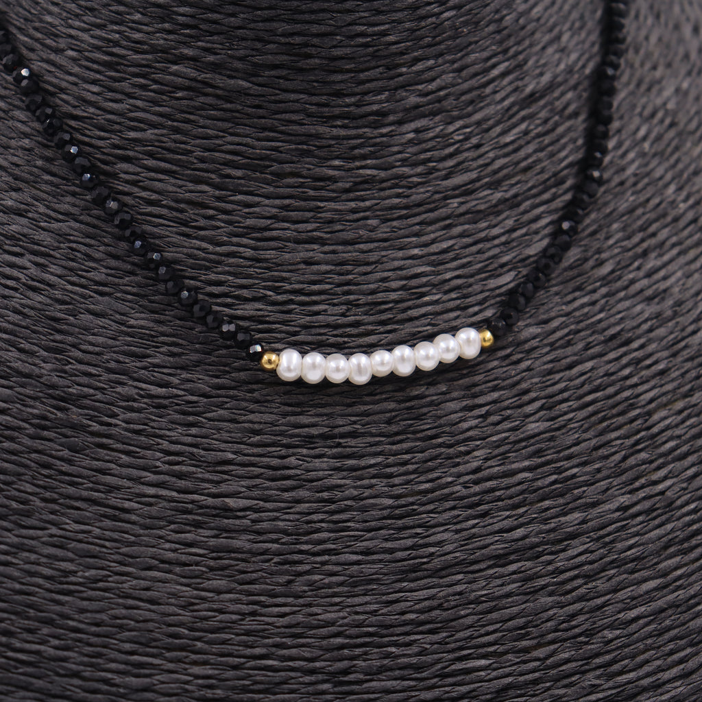 COLLAR ACERO y PIEDRAS