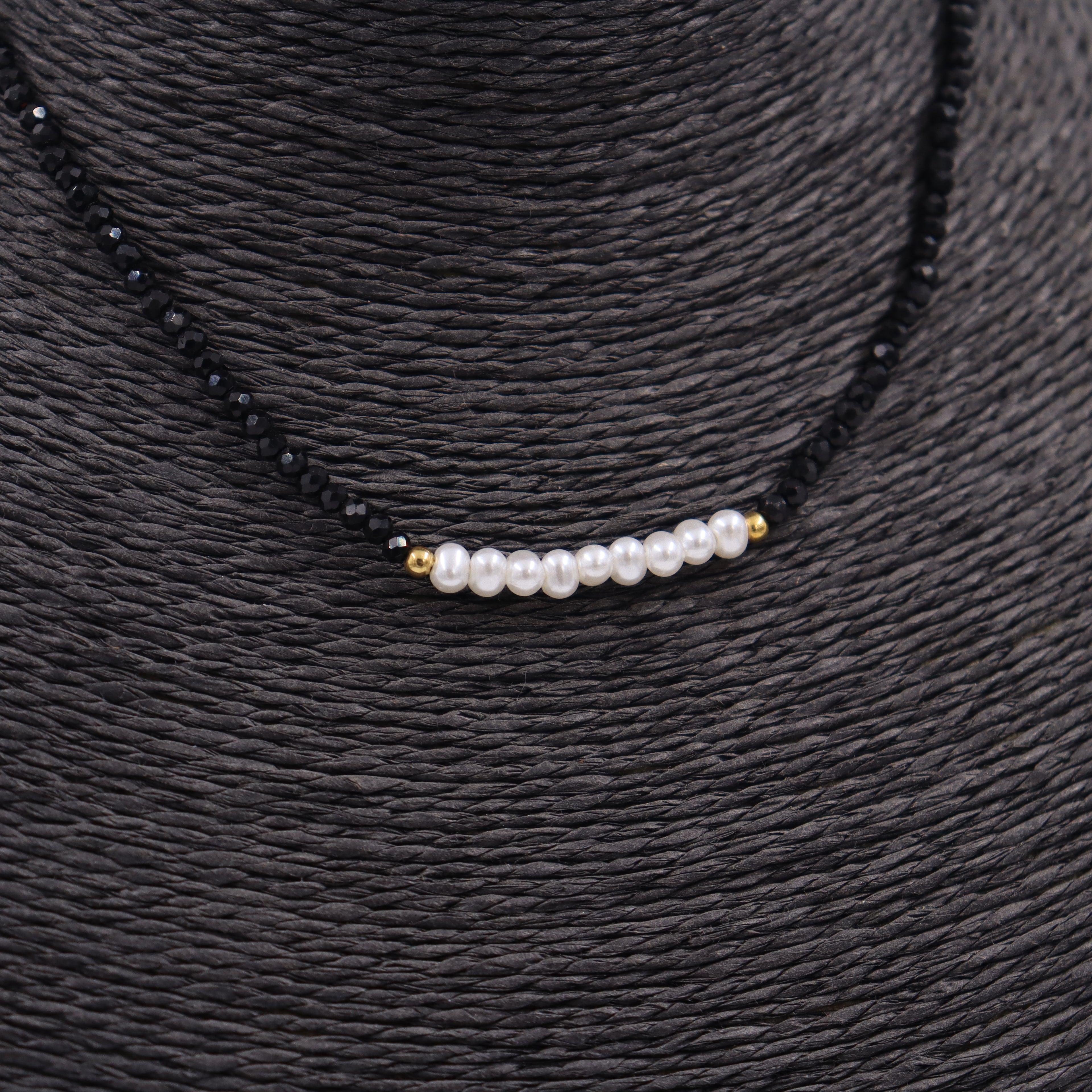 COLLAR ACERO y PIEDRAS