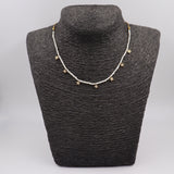 COLLAR ACERO DORADO PERLITAS Y ESTRELLAS