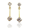 PENDIENTES BARRA ORO Y CIRCONITAS