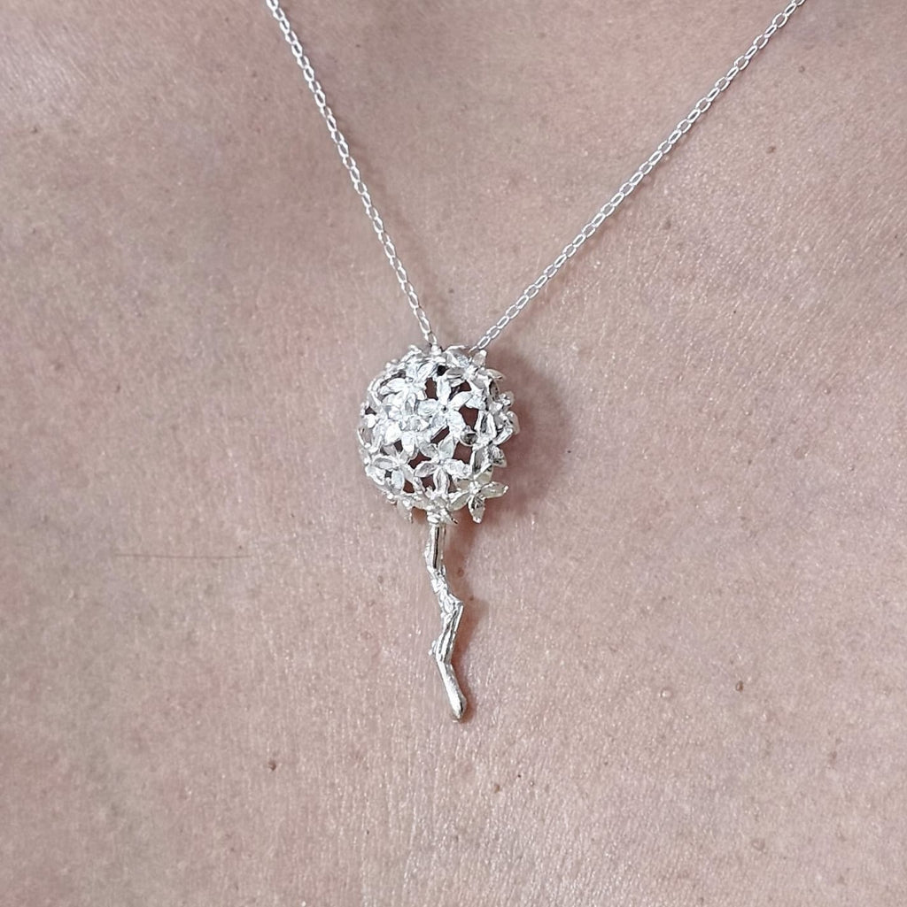 COLLAR BIZNAGA PLATA DE LEY CON CADENA