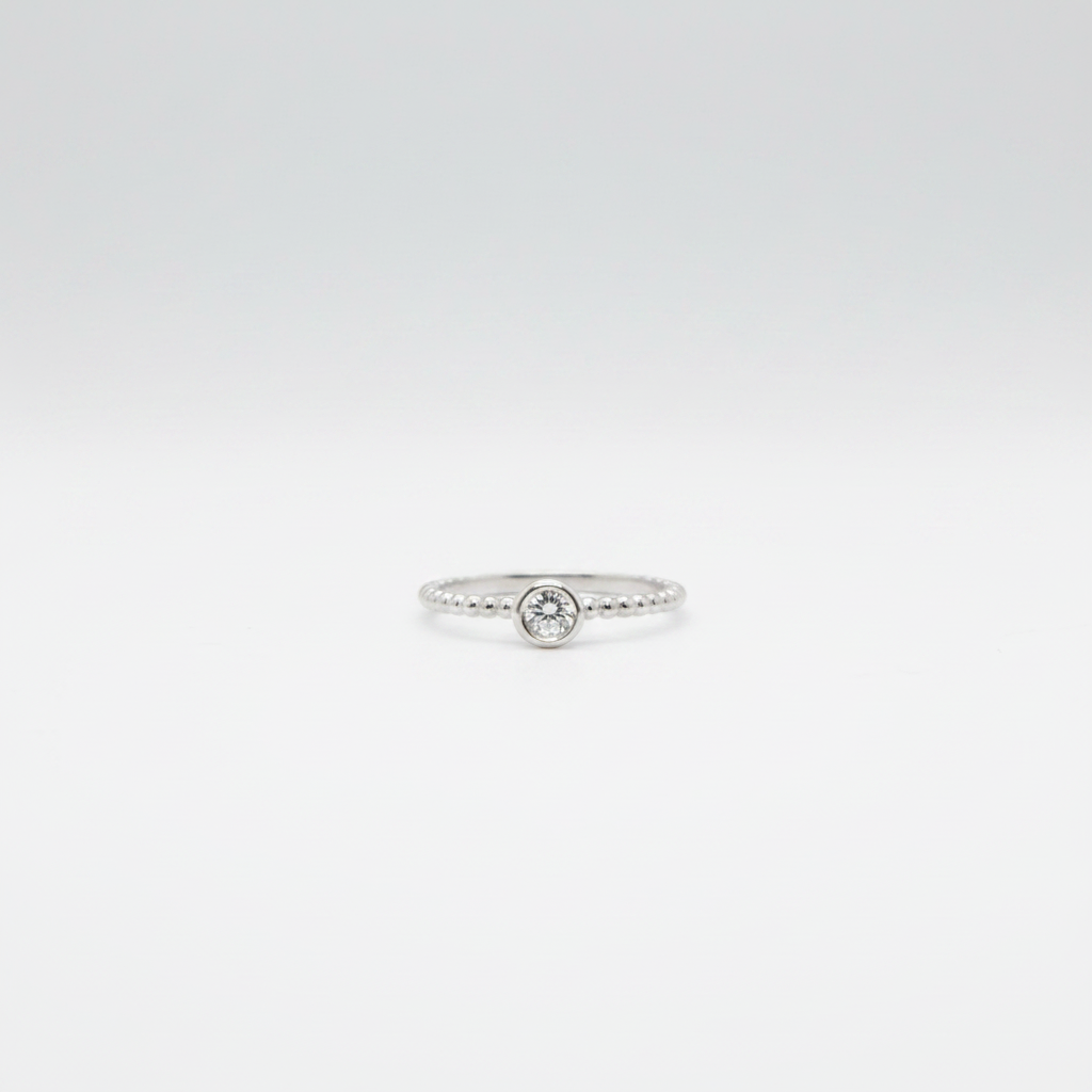 ANILLO SOLITARIO  DIAMANTE AN034D/18K
