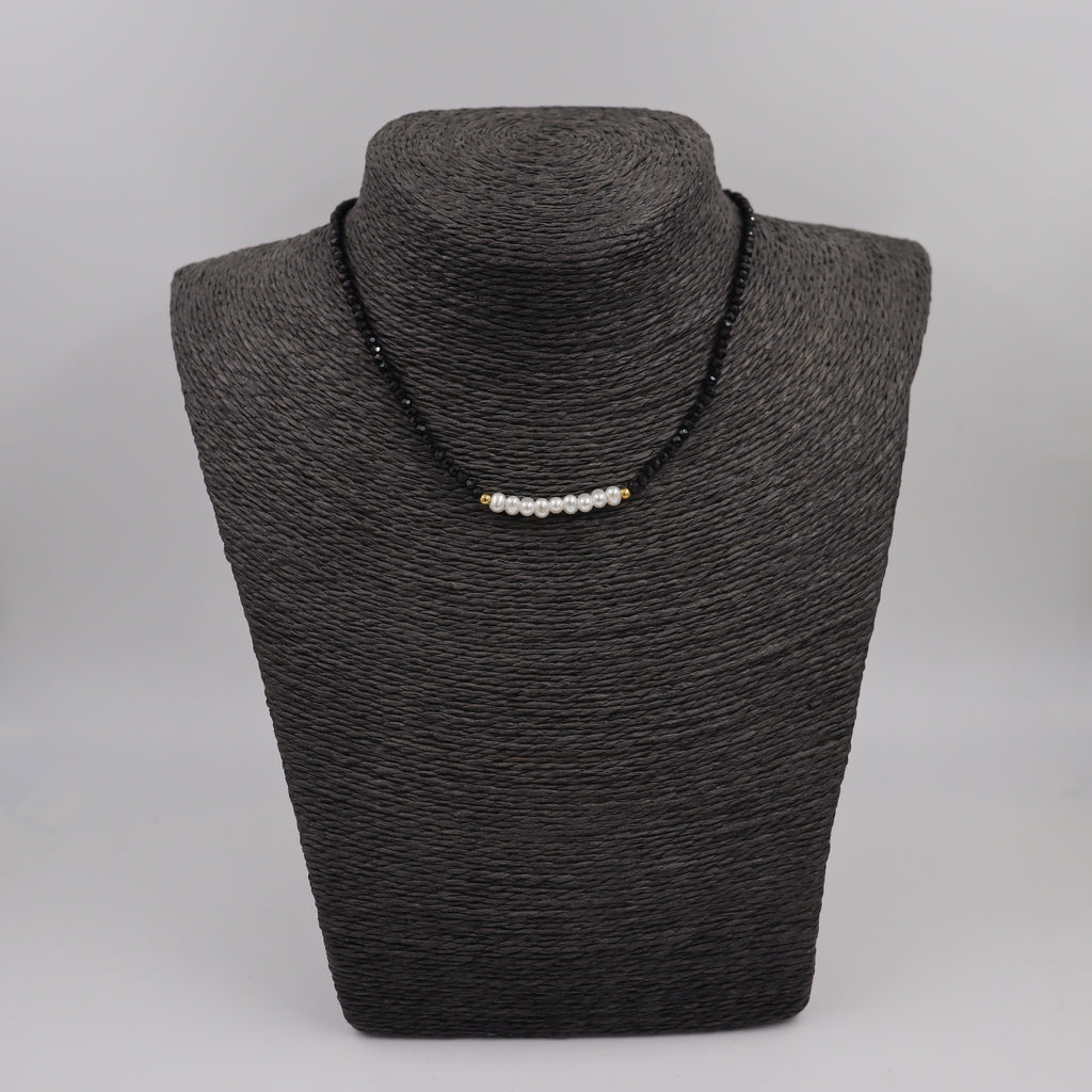 COLLAR ACERO y PIEDRAS