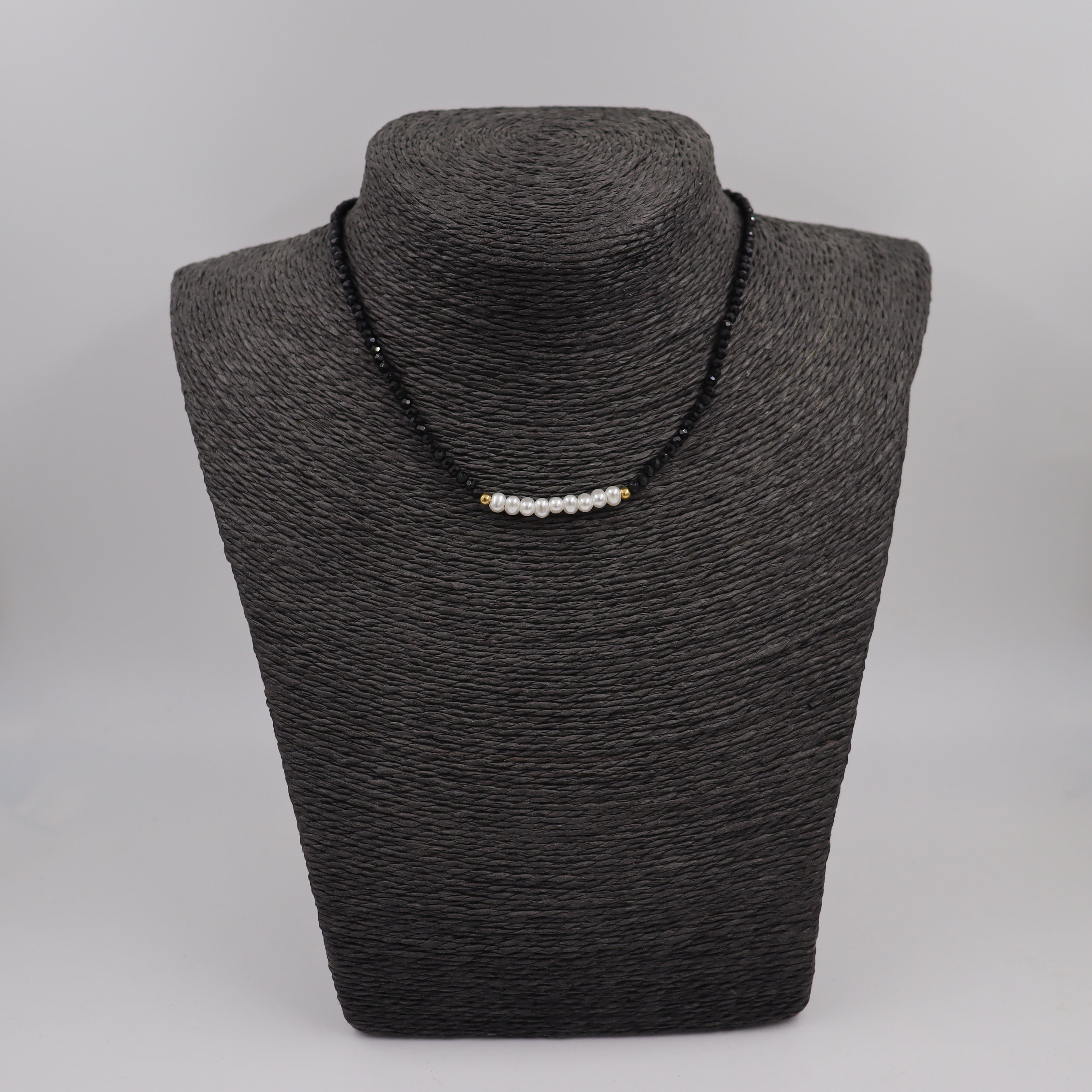 COLLAR ACERO y PIEDRAS