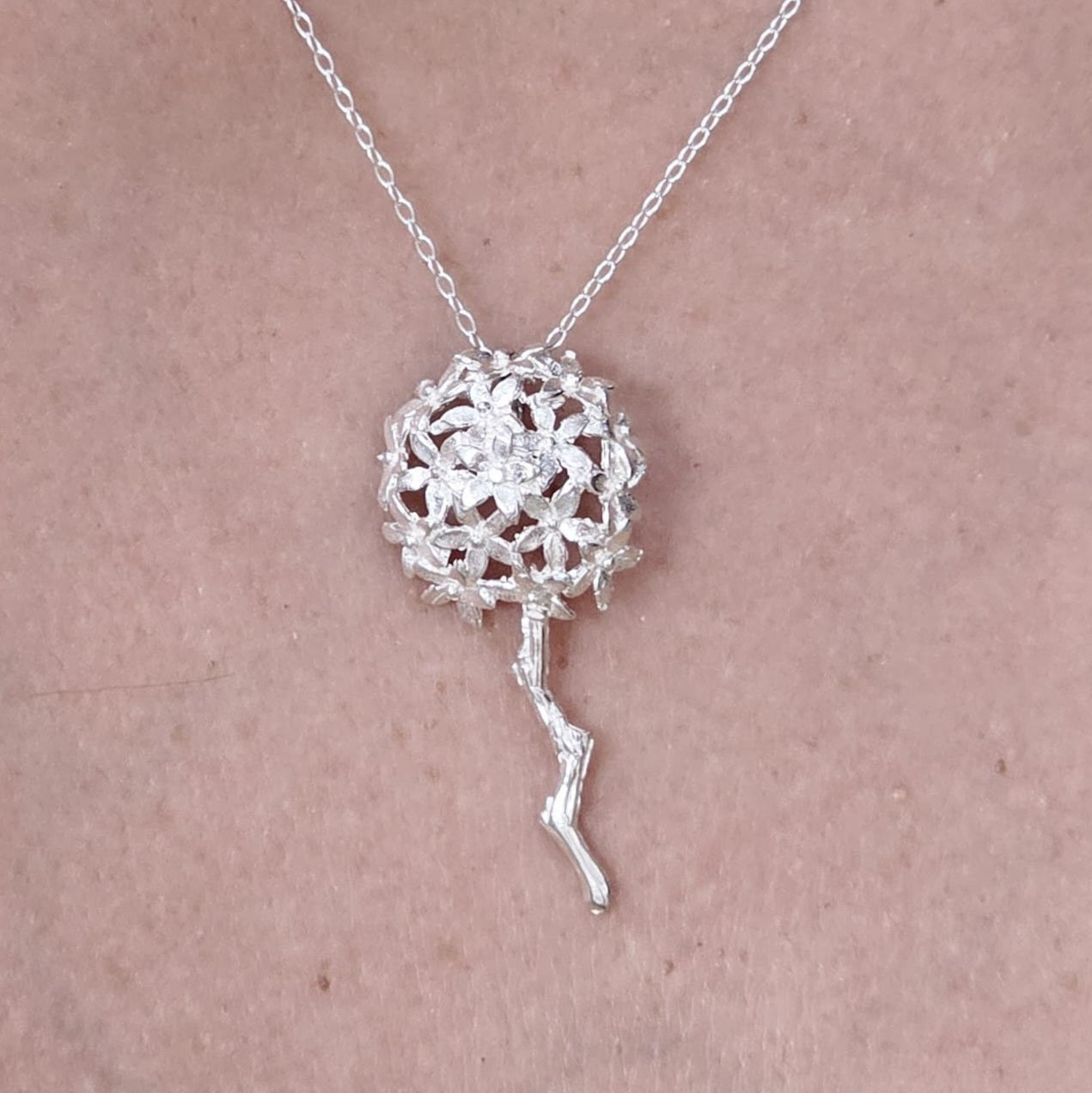 COLLAR BIZNAGA PLATA DE LEY CON CADENA