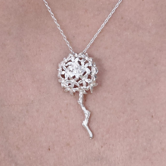 COLLAR BIZNAGA PLATA DE LEY CON CADENA