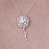 COLLAR BIZNAGA PLATA DE LEY CON CADENA