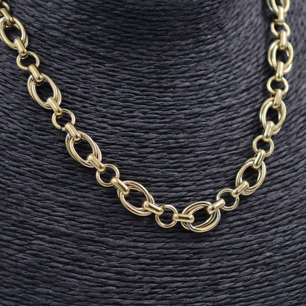 COLLAR ACERO DORADO CALABROTE