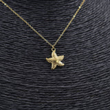 COLLAR ACERO DORADO ESTRELLA DE MAR
