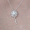COLLAR BIZNAGA PLATA DE LEY CON CADENA