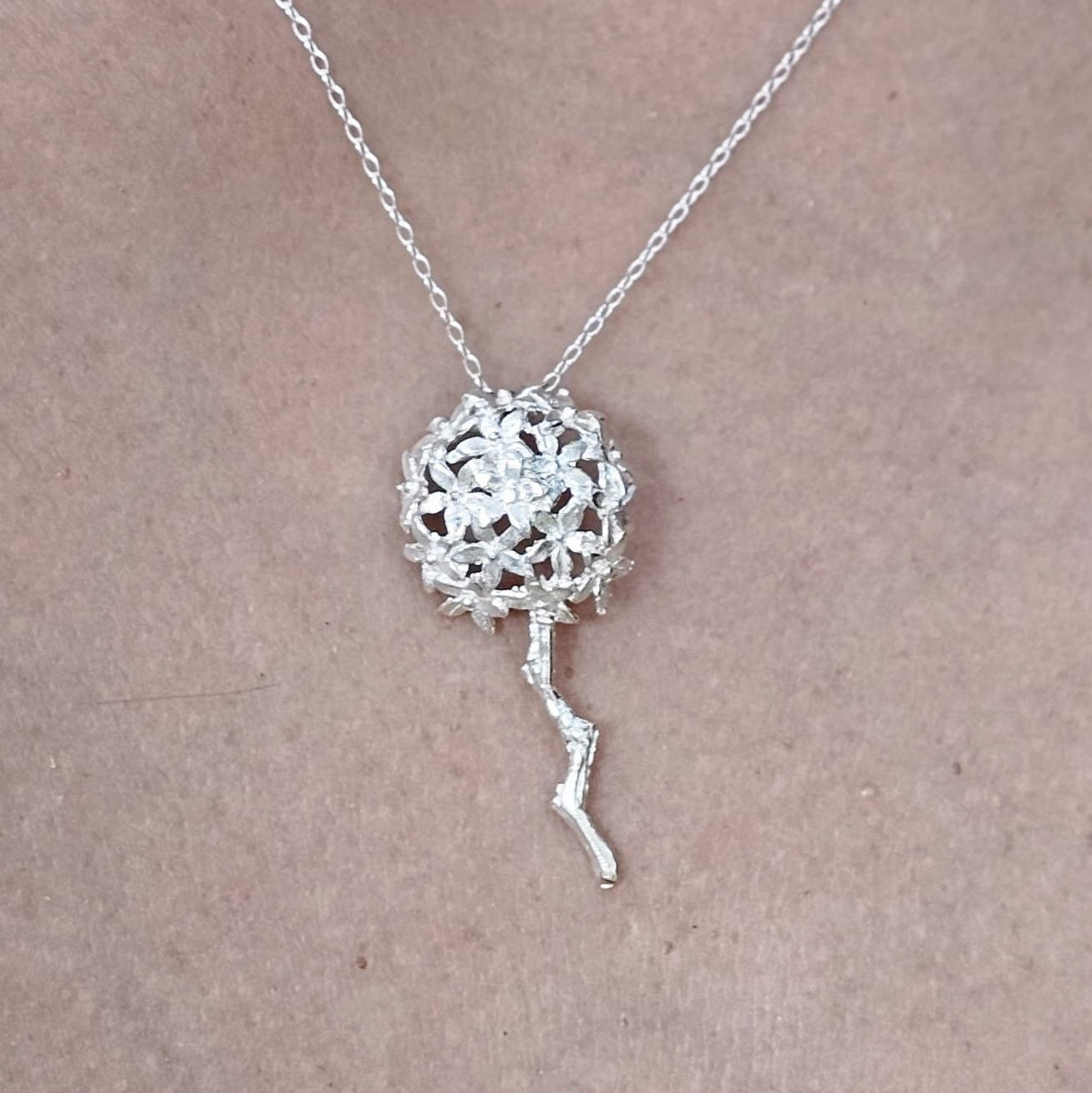 COLLAR BIZNAGA PLATA DE LEY CON CADENA