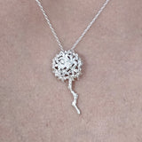 COLLAR BIZNAGA PLATA DE LEY CON CADENA