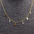 COLLAR ACERO DORADO COLGANTITOS