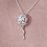 COLLAR BIZNAGA PLATA DE LEY CON CADENA