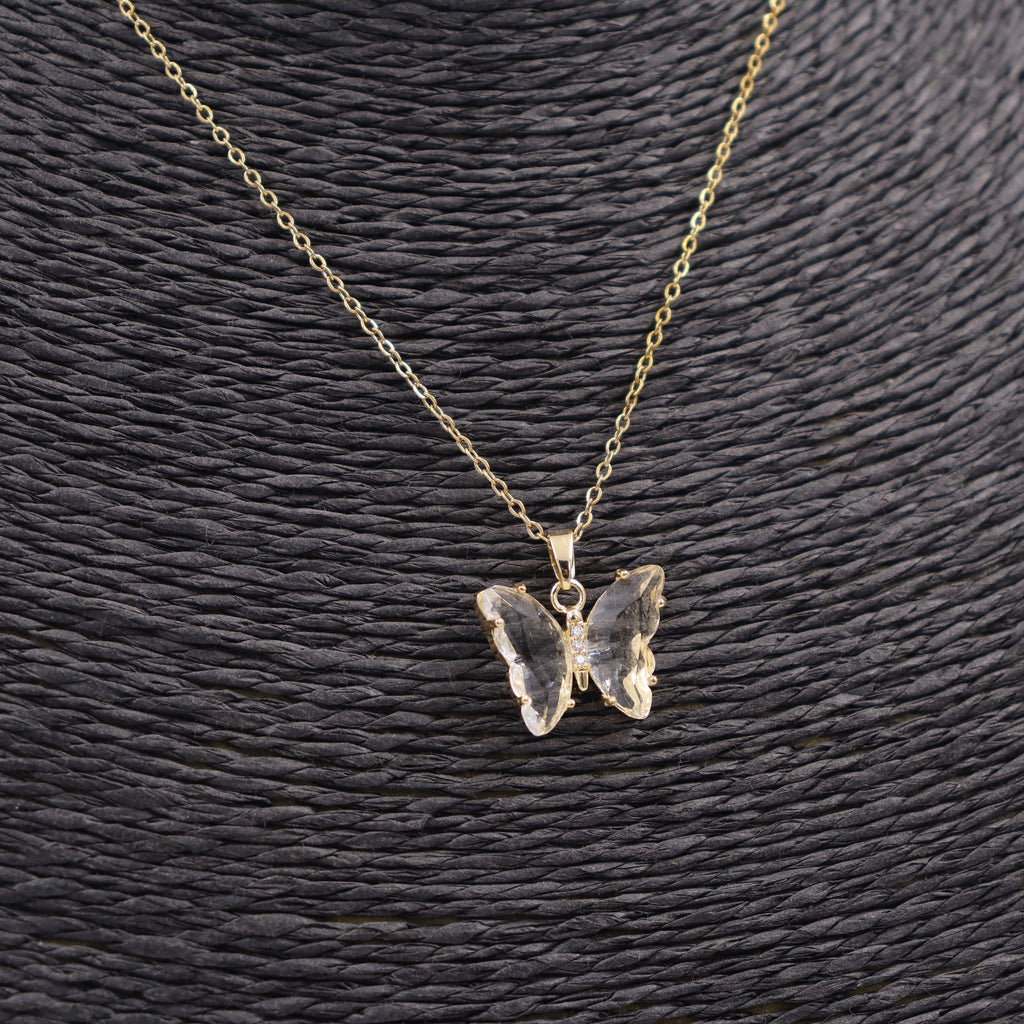 COLLAR ACERO CON MARIPOSA