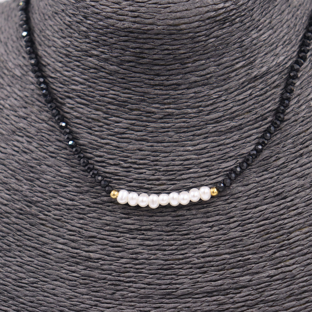 COLLAR ACERO y PIEDRAS