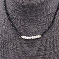 COLLAR ACERO y PIEDRAS