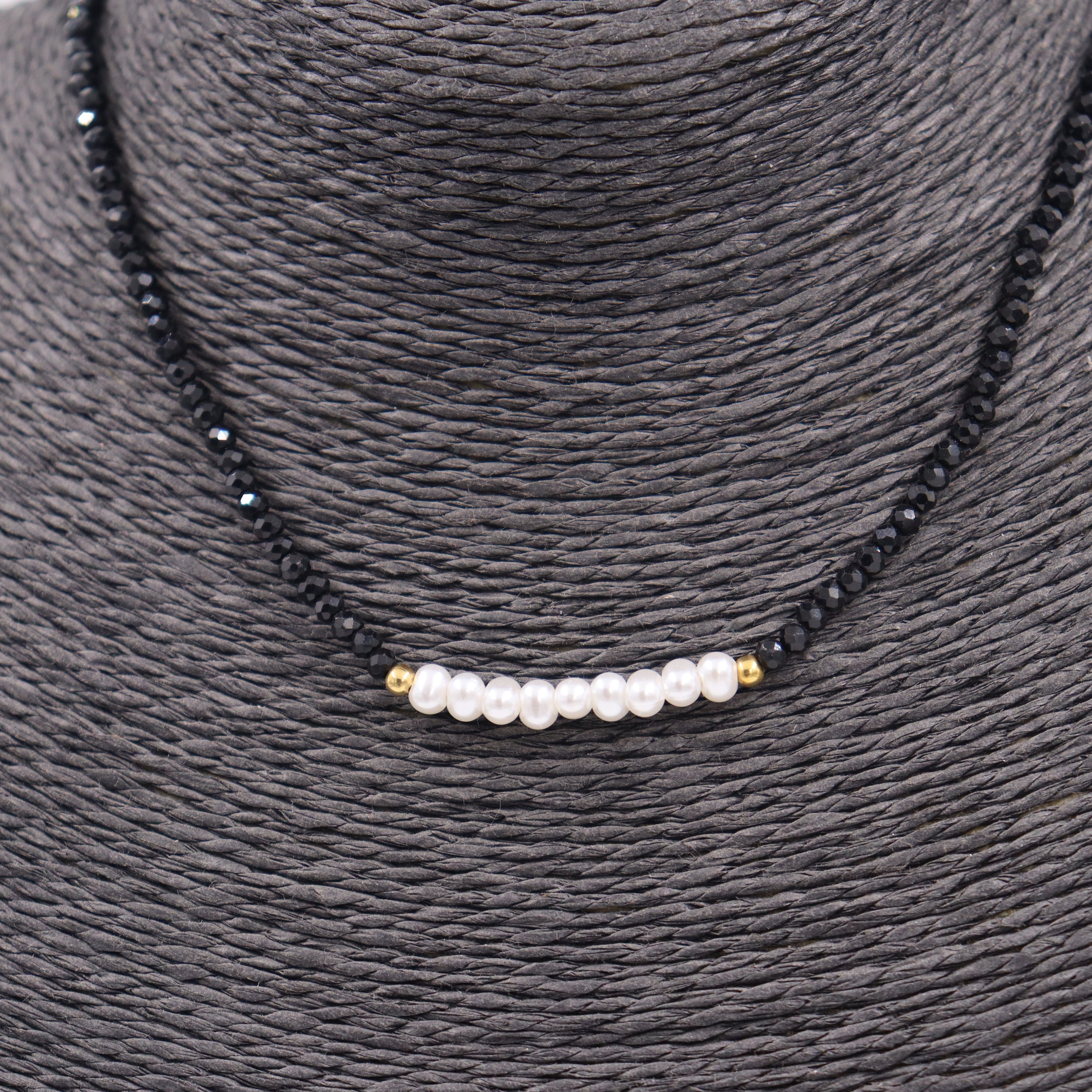 COLLAR ACERO y PIEDRAS