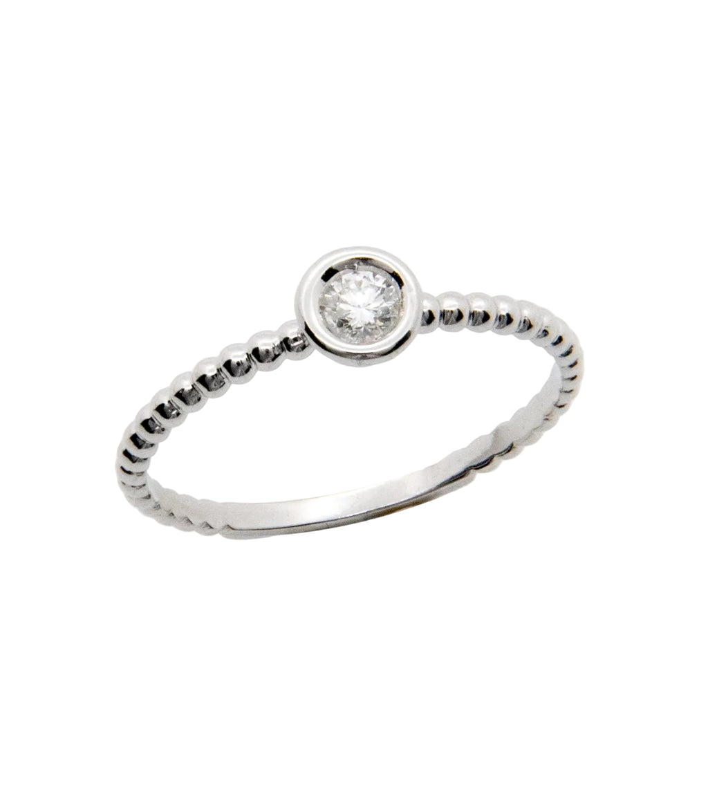 ANILLO SOLITARIO  DIAMANTE AN034D/18K