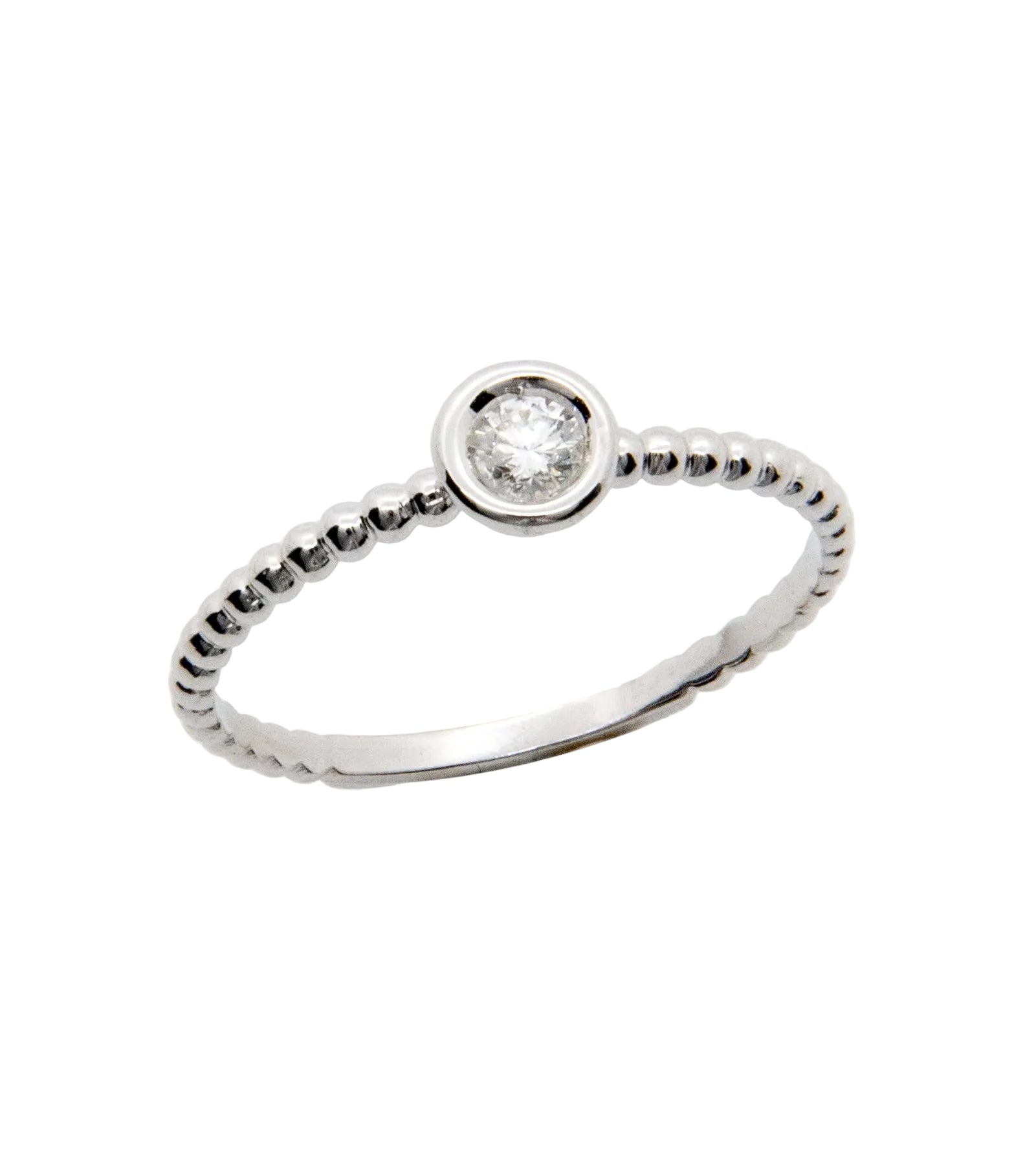 ANILLO SOLITARIO  DIAMANTE AN034D/18K