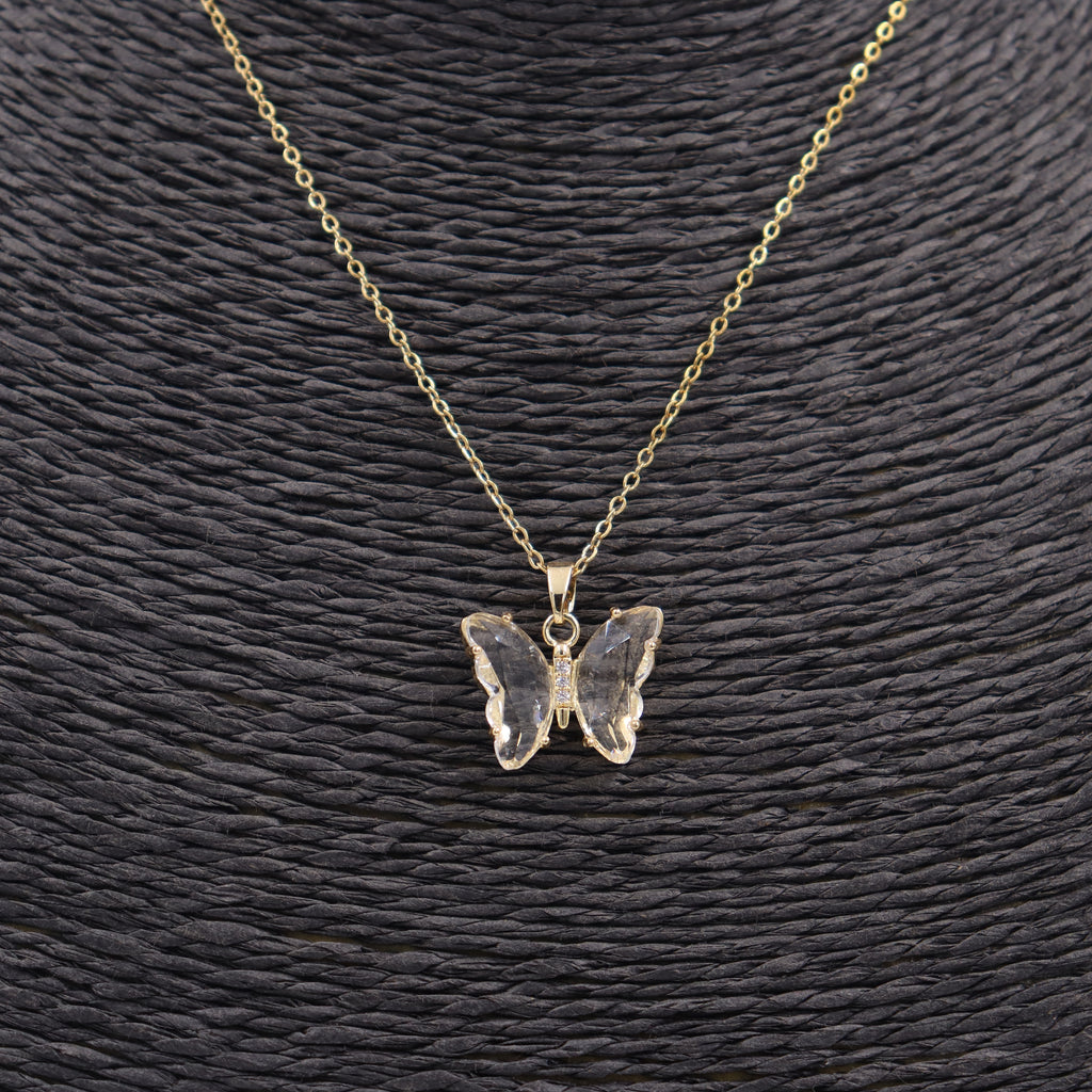 COLLAR ACERO CON MARIPOSA