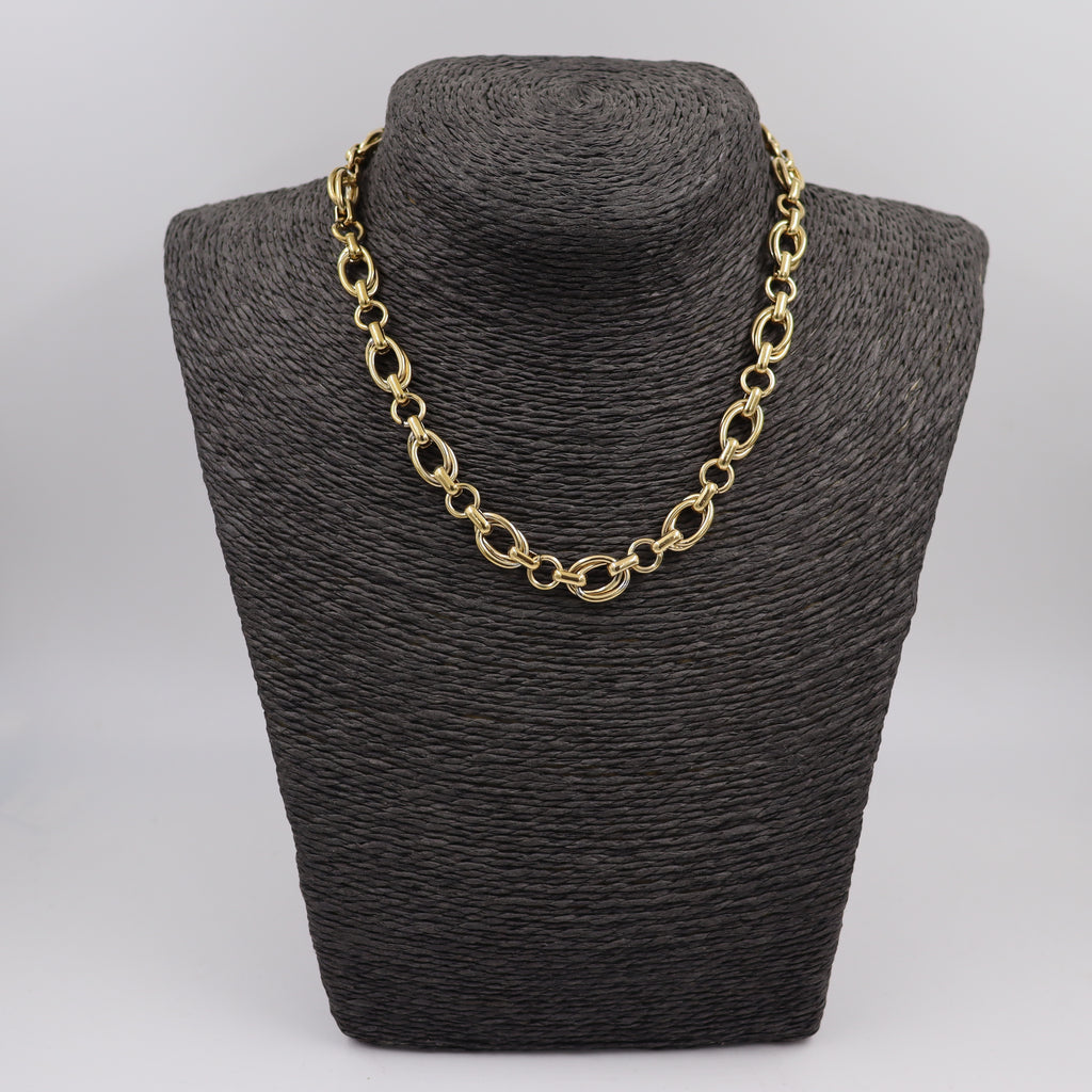 COLLAR ACERO DORADO CALABROTE