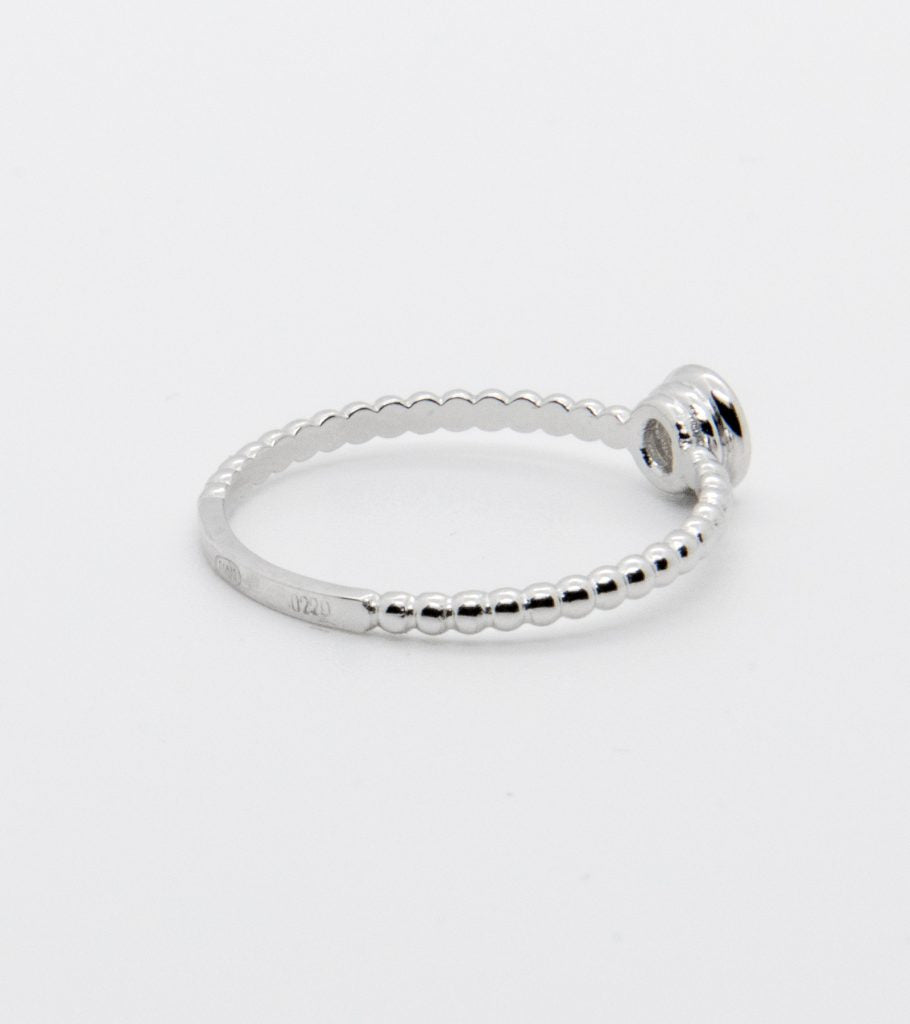 ANILLO SOLITARIO  DIAMANTE AN034D/18K