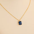 COLLAR ORO PIEDRA AZUL