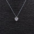 COLLAR ACERO CORAZÓN Y CIRCONITA