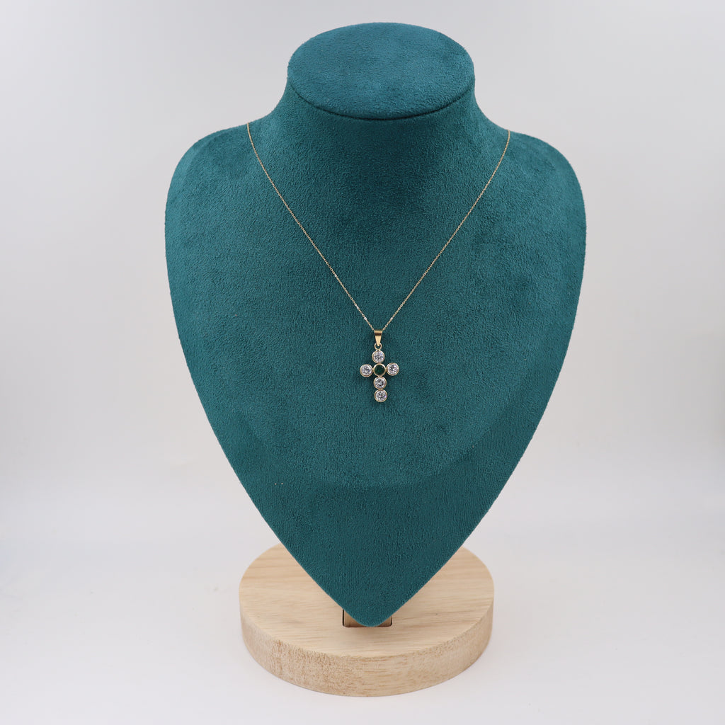 COLLAR  CRUZ CON CIRCONITAS