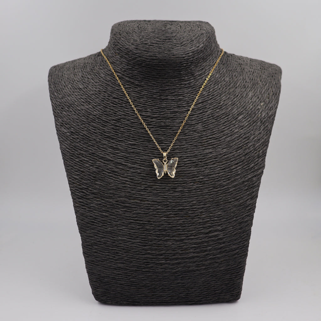 COLLAR ACERO CON MARIPOSA