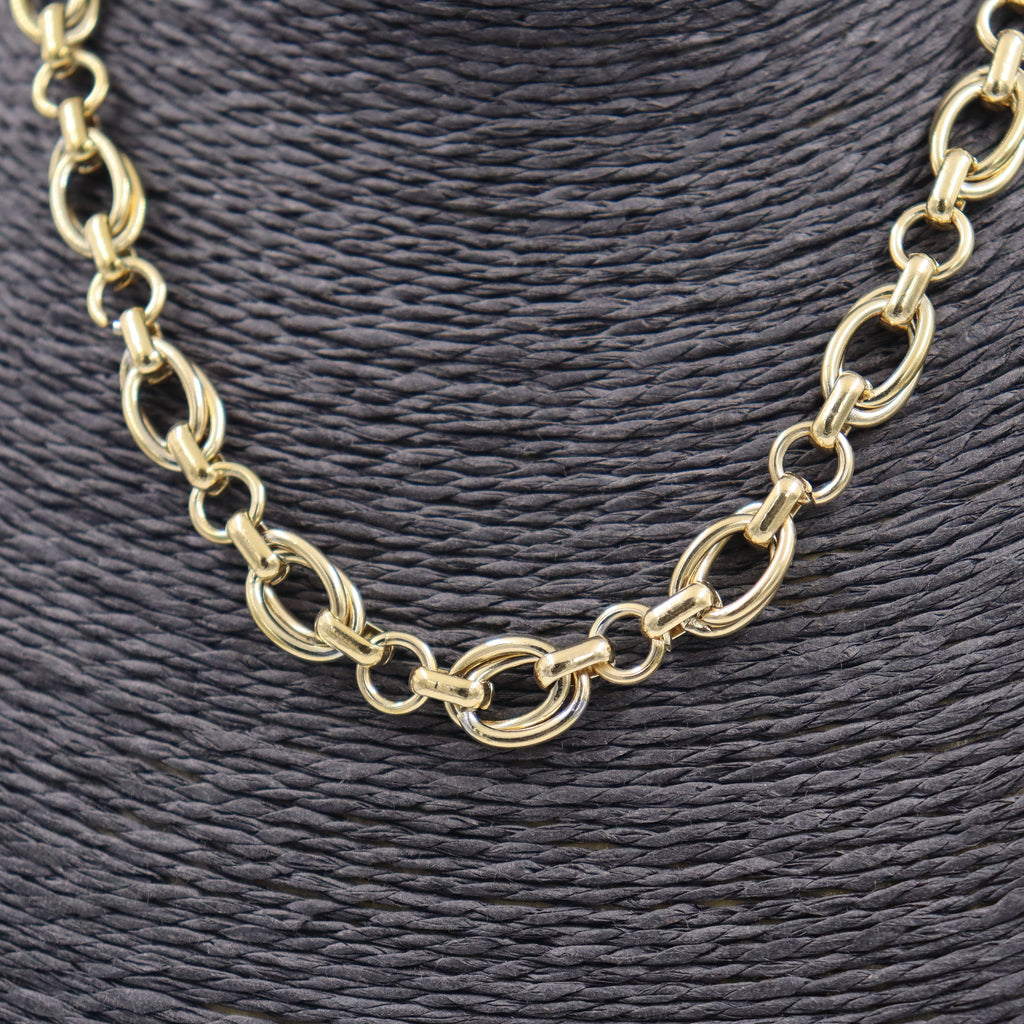 COLLAR ACERO DORADO CALABROTE