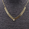 COLLAR ACERO DORADO PERLITAS Y ESTRELLAS