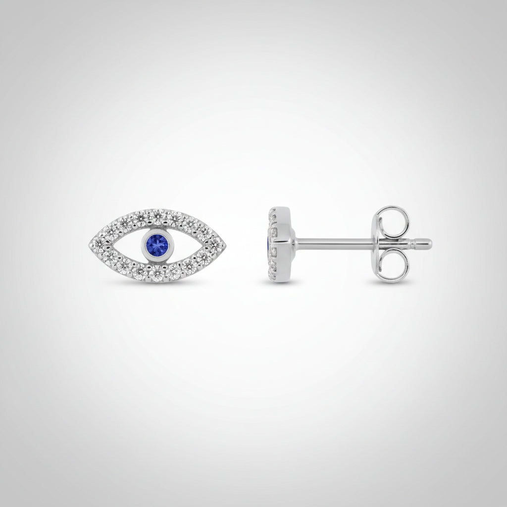 PENDIENTES OJO AZUL
