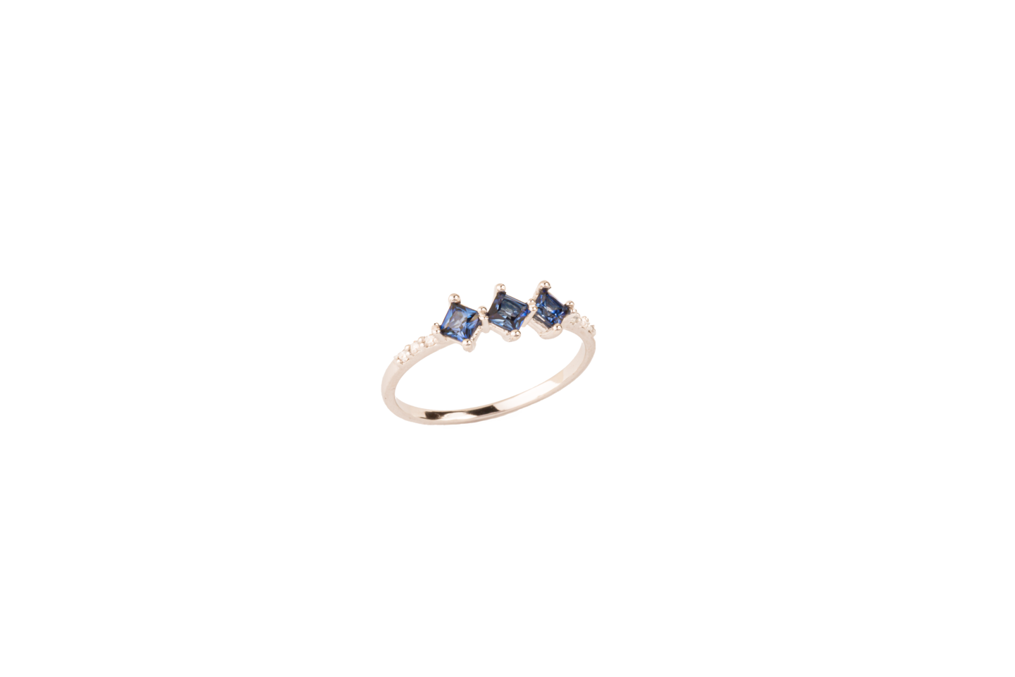 ANILLO ZAFIROS Y BRILLANTES VFS006