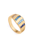 Anillo Plata De Ley Baño Oro Circ Sra Jewels 13134A016-39