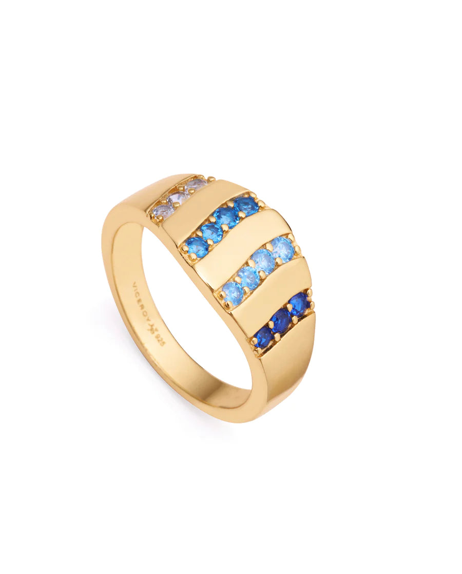 Anillo Plata De Ley Baño Oro Circ Sra Jewels 13134A016-39