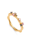 Anillo Plata De Ley Baño Oro Circ Sra Jewels 13133A014-32
