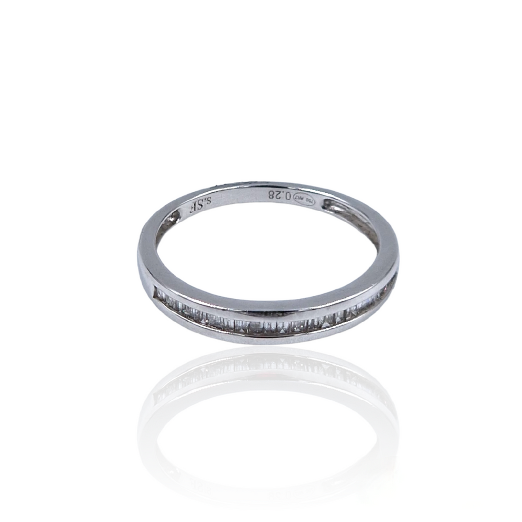 ANILLO  DIAMANTES EN CARRIL VF112D