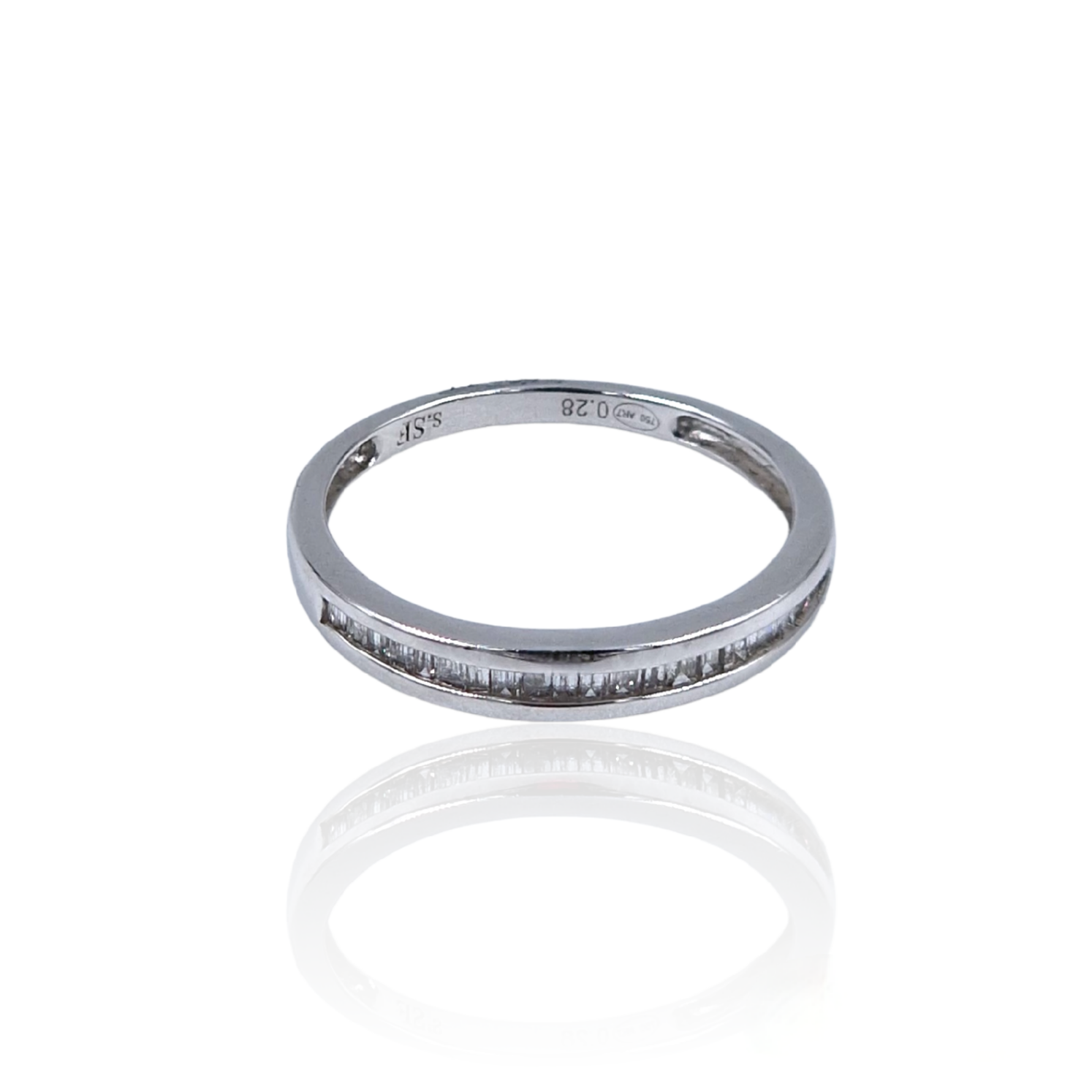 ANILLO  DIAMANTES EN CARRIL VF112D