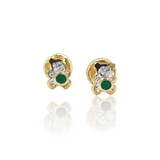 PENDIENTES OSO CIRCONITAS ORO 18K