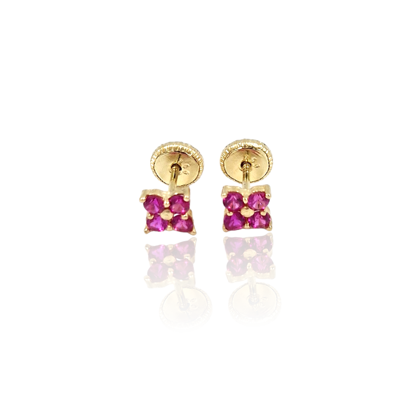 PENDIENTES 4 CIRCONITAS ROSAS