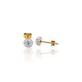 PENDIENTES MICROCIRCONITAS ORO 18K