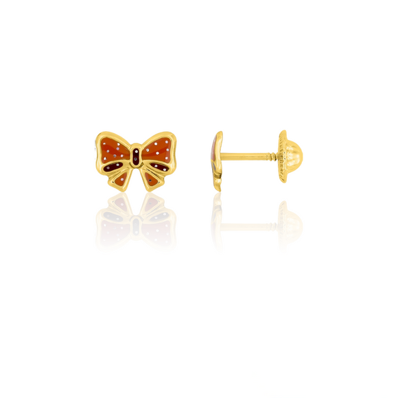 PENDIENTES LAZO ORO 9K